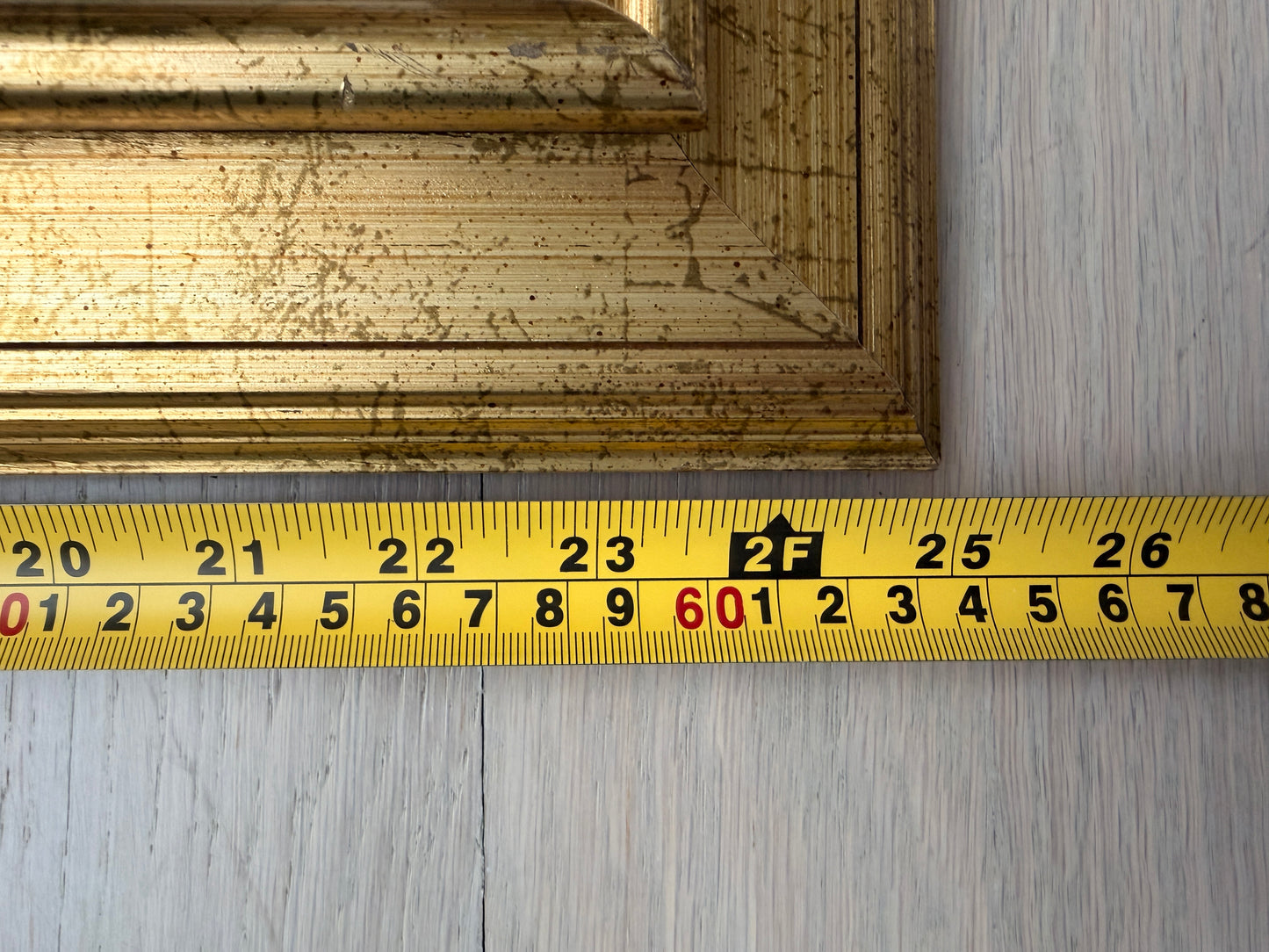 Set of two abstract oil paintings on canvas w/ gold frames.