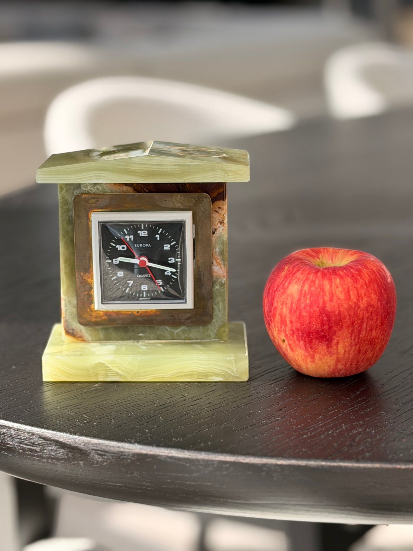 Vintage Greek Onyx Desk Clock