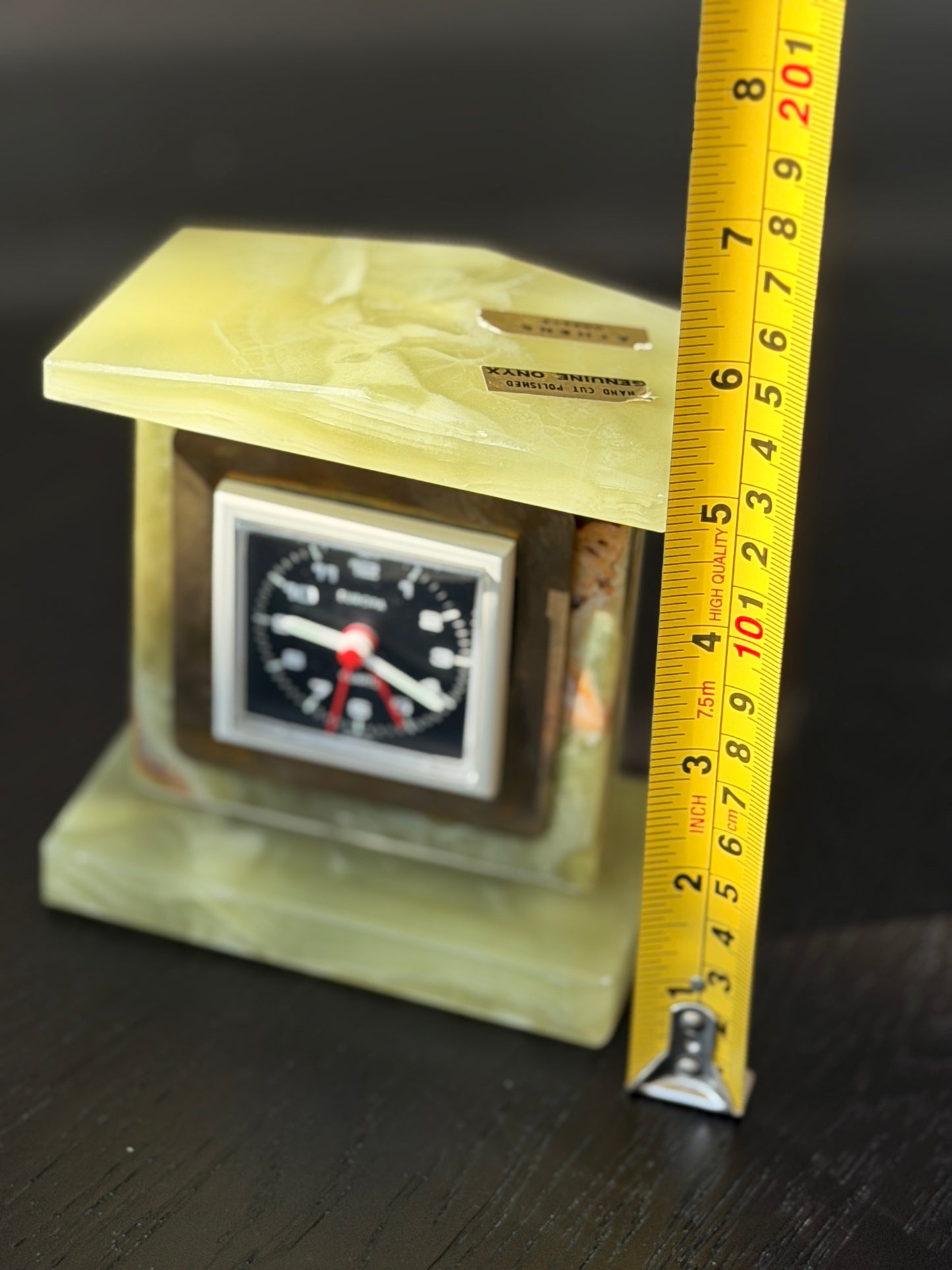 Vintage Greek Onyx Desk Clock