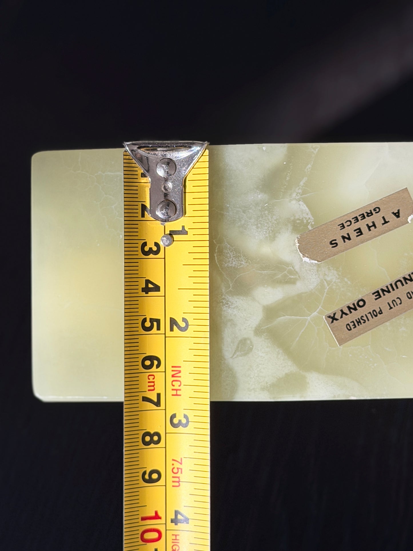 Vintage Greek Onyx Desk Clock