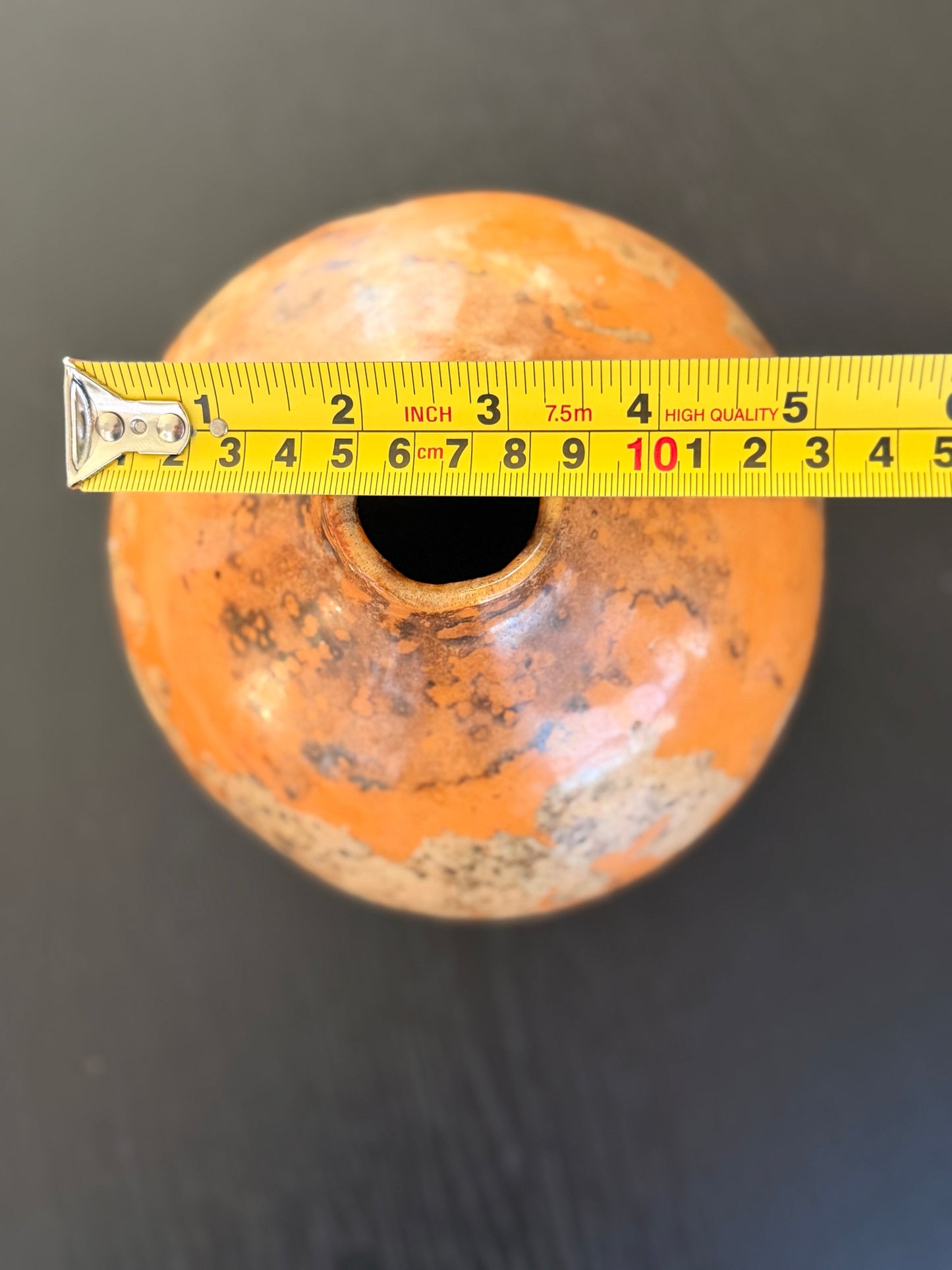 Small Studio Raku Style Pottery Vase