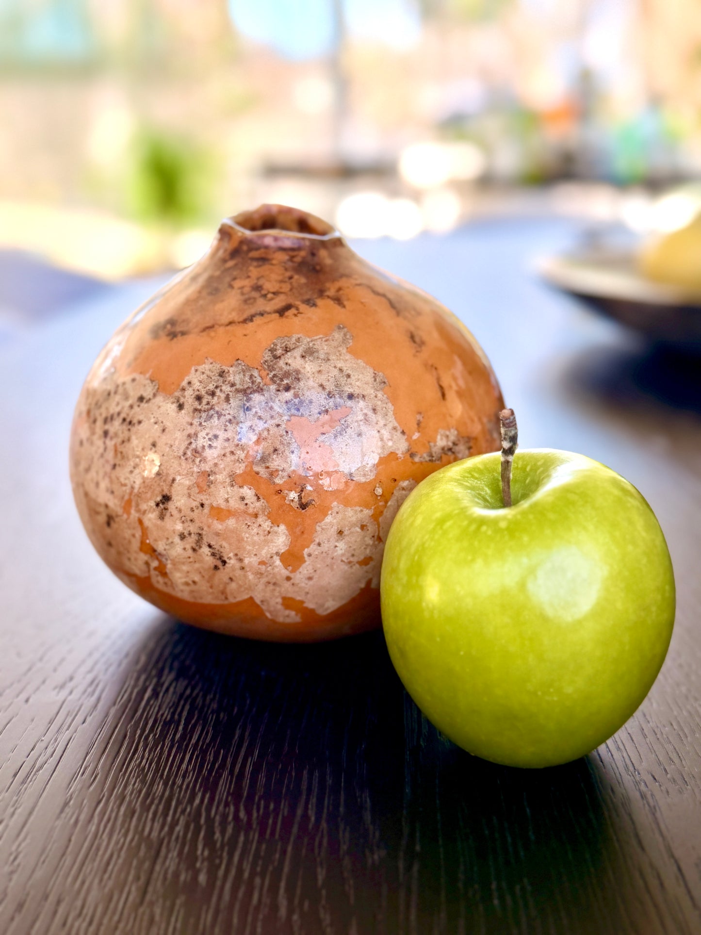 Small Studio Raku Style Pottery Vase